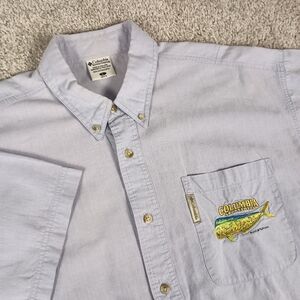Columbia PFG Embroidered Mahi Mahi Mens Shirt L